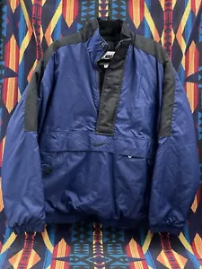 Vintage Nike Men's Half-Zip Insulated Pullover Coat Jacket Blue Medium - Picture 1 of 8