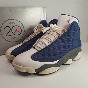 US Men 8 - AIR JORDAN 13 RETRO Flint (2005) Navy White Sneakers - Picture 1 of 14