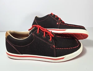 Twisted X Shoes Ladies Black & Grenadine Kick WCA0042 Womens 6.5 - Picture 1 of 9