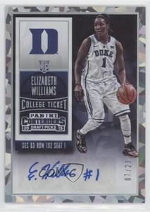 2015-16 Contenders Draft Picks Cracked Ice /23 Elizabeth Williams Rookie Auto RC