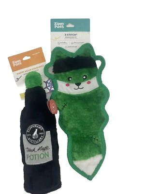 ZippyPaws 2-Pack Halloween Z-Stitch & Bottle Crusher Dog Toy -FREE SHIPPING- - Image 1 of 4