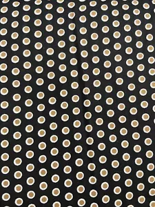 Fabric Finders Black And Gold Polka Dot Fabric 1 Yard (36”x60”) - Picture 1 of 2