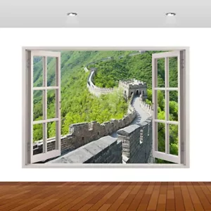 Great China Mutianyu Beijing 3D Smashed Wall Sticker Poster Vinyl Mural S499 - Picture 1 of 1