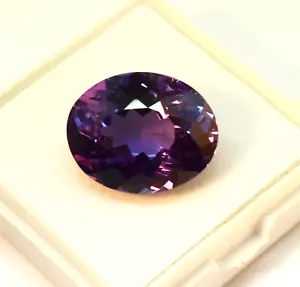 Rarest 12 Ct Alexandrite Loose Gemstone Color Change Oval Cut Natural Untreated - Picture 1 of 9