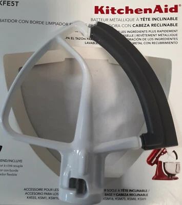 KitchenAid Tilt Head Flex Edge Beater, 4.5/5 Quart, White - Original Accessory - Image 1 of 4