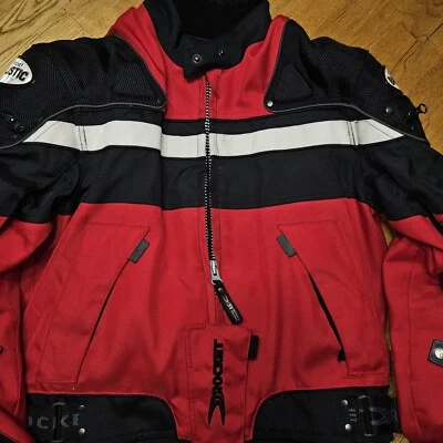 WOMENS JOE ROCKET MOTORCYCLE JACKET WITH REMOVABLE INSULATED JACKET SIZE MEDIUM  - Image 1 of 4