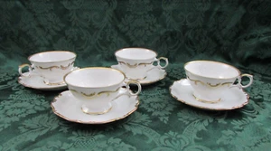 Set Of 4 Schumann Bavaria Arzberg Golden Elegance Tea Cups & Saucers - Picture 1 of 9
