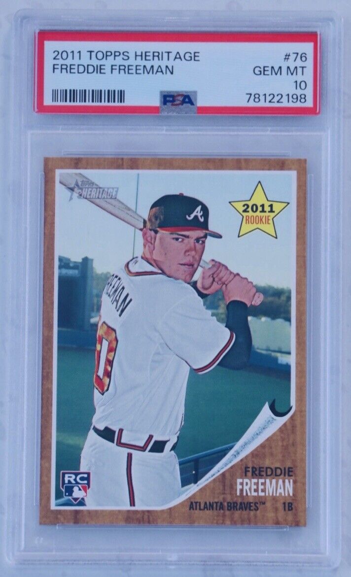 2011 Topps Heritage Freddie Freeman Rookie RC #76 PSA 10 GEM MT Atlanta Braves