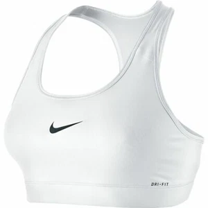 NEW NIKE PRO Combat [S] Women's DRI-FIT Compression Sports Bra-White 410631-100 - Picture 1 of 2