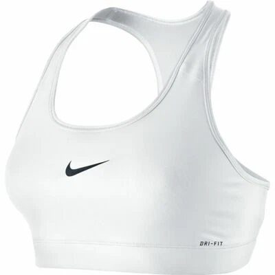 NEW NIKE PRO Combat [S] Women's DRI-FIT Compression Sports Bra-White 410631-100 - Image 1 of 2