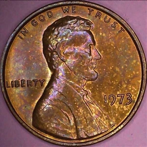 1973 P Lincoln Memorial Cent ~ Doubled Die Obverse DDO-001 AU ~ Toner - Picture 1 of 8