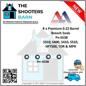 4 x Premium 0,22 barril Breech Pn-S538 se adapta a AirArms S310, S400, S410, TDR y MPR - Imagen 1 de 1