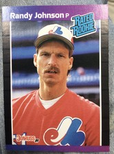 RANDY JOHNSON 1989 DONRUSS BASEBALL ERROR CARD WRONG BDay And 2 (*) Denotes RARE
