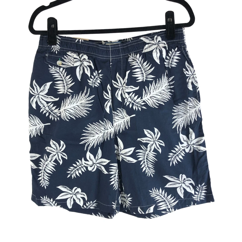 Bermudas Pantalones Cortos Scotch & Soda Para Hombres Calce Suelto Azul Marino Estampado Floral Algodón Orgánico M Foto 1 de 4