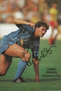 IMAGEN FIRMADA TERRY GIBSON ~ TOTTENHAM COVENTRY MANCHESTER UNITED WIMBLEDON - Imagen 1 de 2