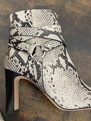 Vince Camuto Women’s Sestina Snakeskin Bootie Size 6 NEW Wrap Around Harness - Image 1 of 4