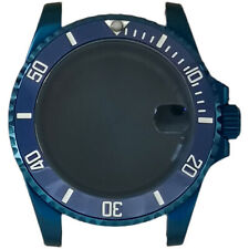 40mm Stahlblau Uhrengehäuse Saphirglas Uhrenetui für NH35/NH36 Uhrwerk ZSD