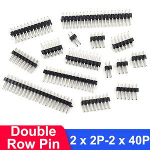 (2 x 2P - 40P) 2.54mm Pin Straight Male Double Row Pin Header Strip