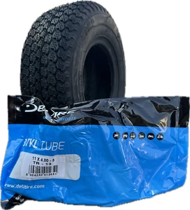 11x4.00-5 Turf tyre,  11 4.00 5 inner tube , Lawn mower tyres, Ride on mower - Picture 1 of 20