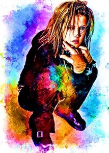 Lisa Marie Presley Celebrity 3/10 ACEO Fine Art Print By:Q Pose 2