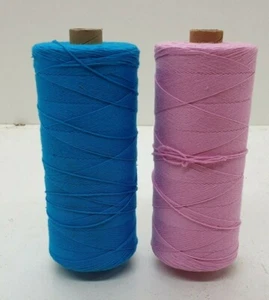 Wolle Garn Stricken & häkeln| Kone 100% baumwolle türkis/rosa  250gr. 20/5 bw76/ - Bild 1 von 5