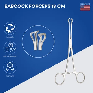 Babcock Forceps 18 cm Stainless Steel Surgical Instrument German Grade - Picture 1 of 2