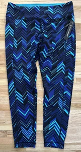 NEW SOMA Sport Legging Women's Size Large L Blue Print - Picture 1 of 6
