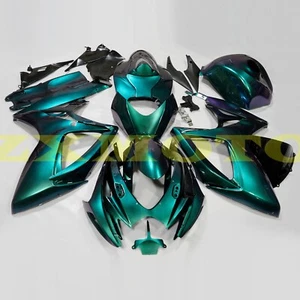 Chameleon Green Blue Purple Fairing +Tank Cover for Suzuki GSXR600/750 2006-2007 - Picture 1 of 17