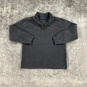 Vintage POLO Ralph Lauren Sweater Boys Large Grey 1/4 Zip Pullover Pony Logo Y2K - Picture 1 of 14