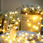 50 LED Ball String Fairy Lights Battery Operated Christmas Wedding Party Decors