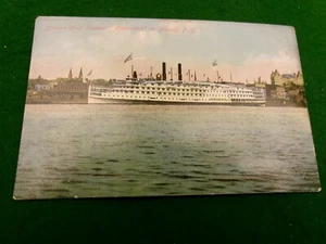 Hudson river steam ship Adirondack postcard Albany New York #2816 - Picture 1 of 2
