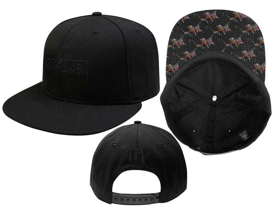 Iron Maiden Baseball Cap Band Logo Trooper Brim new Official Black snapback Size - Image 1 of 1