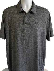 Under Armour Shirt Mens XL Gray Playoff Polo HeatGear Athletic Golf Performance - Picture 1 of 11