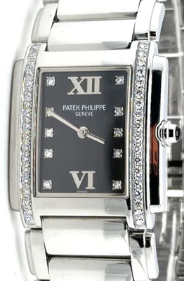 Patek Philippe Twenty 4 4910/10A-001 Stainless & Diamond Black Dial Lady's Watch - Image 1 of 4