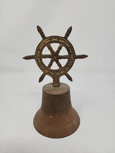 Campana de latón náutica marítima vintage de 6" de alto - Imagen 1 de 4