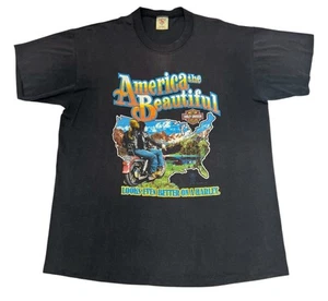 Vintage Harley Davidson 1988 America the Beautiful Shirt Size XL - Holoubek Inc - Picture 1 of 14