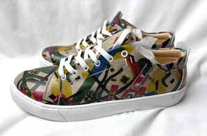 DOGO Vegan Leather Artistic Painted Sneakers Lace Up Design EU 41 US Men 8 W 10 - Bild 1 von 7
