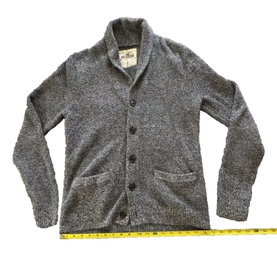 Cárdigan Hollister Grueso Tejido Mediano, Azul Marino Academia Abuelo Preppy Medio Foto 1 de 4