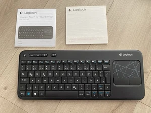 Logitech K400 Wireless Touch Keyboard,kabellos ,schwarz - Bild 1 von 4