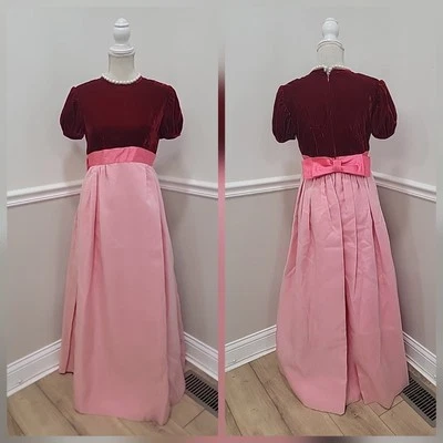 Maxi Vestido Vintage Años 60 Anfitriona Noche Mod Gogo Cintura Imperio/Como Está Foto 1 de 4