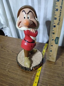 Vintage Disney Snow White Garden Statue Grumpy Figure Unused New Seven Dwarfs - Picture 1 of 4