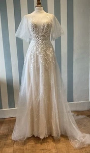 Anna Kara Designer Wedding Dress SKADE, Ivory/nude Colours, Spotty Tulle, UK 12 - Picture 1 of 16
