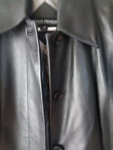 Valery Stevens Leder Damen Jacke schwarz, kleine längere Länge top - Bild 1 von 8