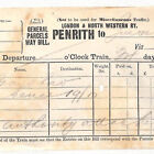 Gb London And North Western Railway Penrith Parcel Way Bill Samwells 1892 Bc100
