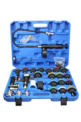 28 tlg. Kühlsystemtester Kühler Abdrückgerät Kühlsystem prüfen Drucktester - Bild 1 von 4