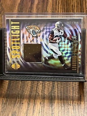 LEONARD FOURNETTE 2018 ILLUSIONS SPOTLIGHT JAX JAGS WORN JERSEY PATCH RELIC /399 - Image 1 of 2