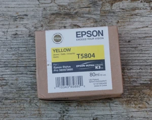 Original Epson T5804 gelb Stylus Pro 3800 3880 OVP DATUM 2015 - Bild 1 von 1