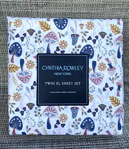Cynthia Rowley Mushrooms Flowers Cottage Microfiber TWIN XL Sheet Set 3pc - Picture 1 of 10