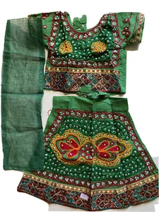 1-2 yr LEHENGA CHOLI LEHNGA GIRLS green RAJASTHANI INDIA-NEW-3 PC-USA SELLER - Picture 1 of 7
