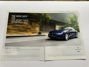 Original 2017 Maserati Ghibli Magazine Advert Poster Man Cave Wall Art - Picture 1 of 3